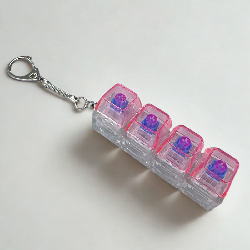LED Tastatur Fidget Schlüsselanhänger – Crystal Clicker