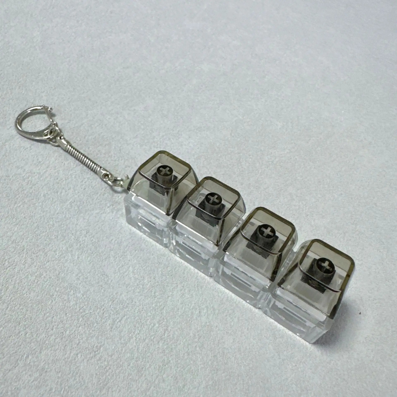 LED Tastatur Fidget Schlüsselanhänger – Crystal Clicker