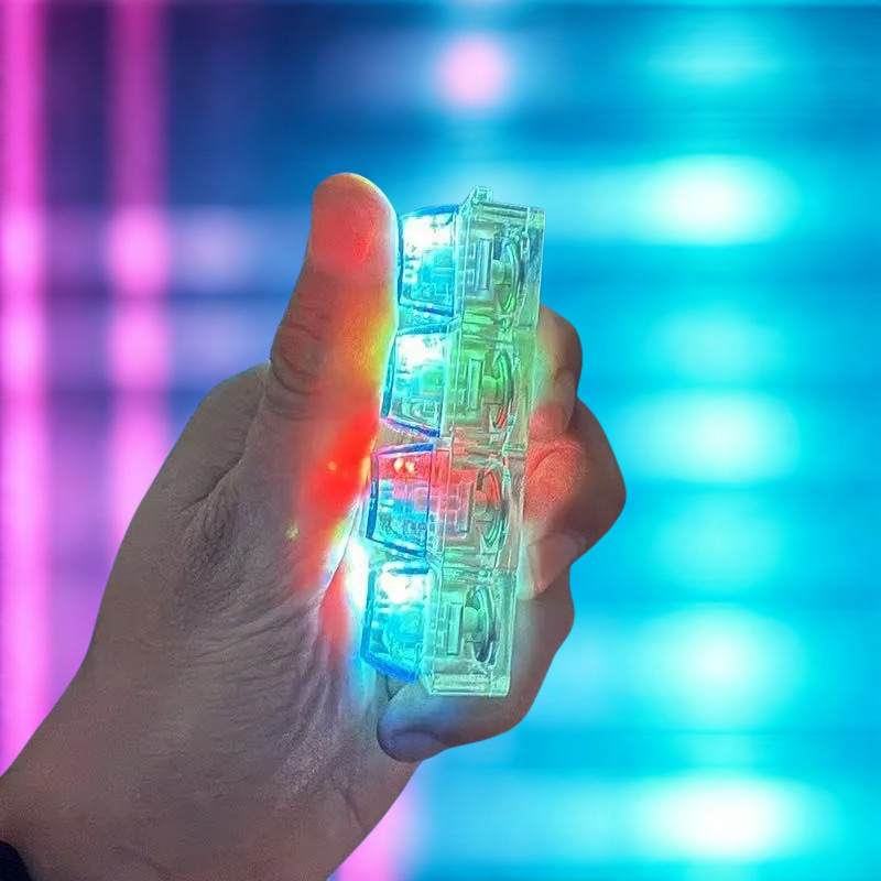 LED Tastatur Fidget Schlüsselanhänger – Crystal Clicker