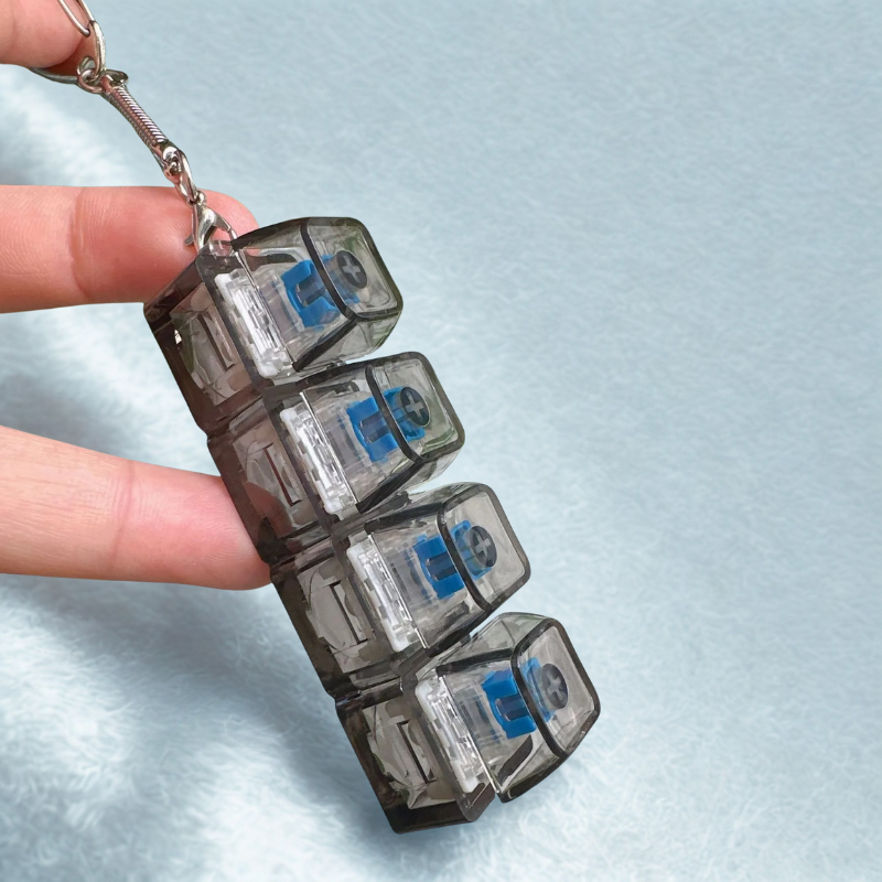 LED Tastatur Fidget Schlüsselanhänger – Crystal Clicker