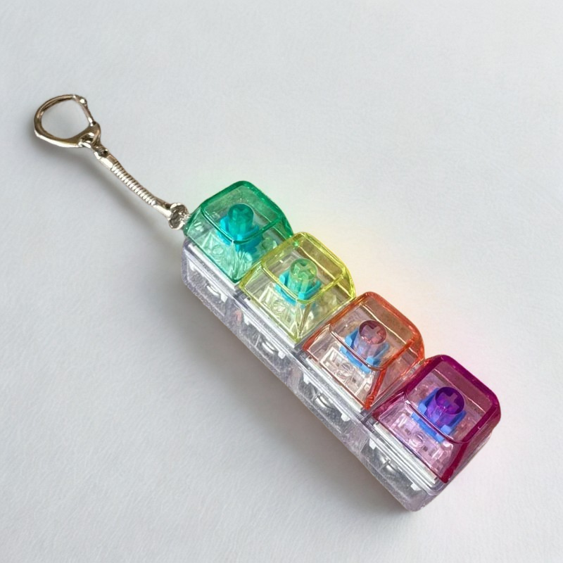 LED Tastatur Fidget Schlüsselanhänger – Crystal Clicker